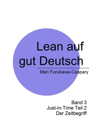 cover image of Band 3 Just-in-Time (2)  Der Zeitbegriff